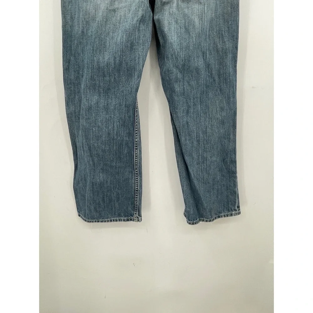 Gap Loose Fit Mens Jeans 35x30 Light Wash Distressed Denim Casual Classic‎ Baggy